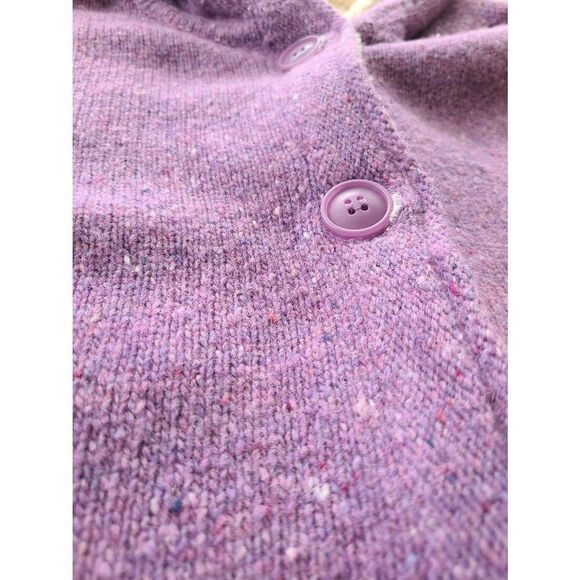 L.L. Bean Lambswool Purple Hooded Knit Vest Woman's XL - regular - Picture 3 of 7